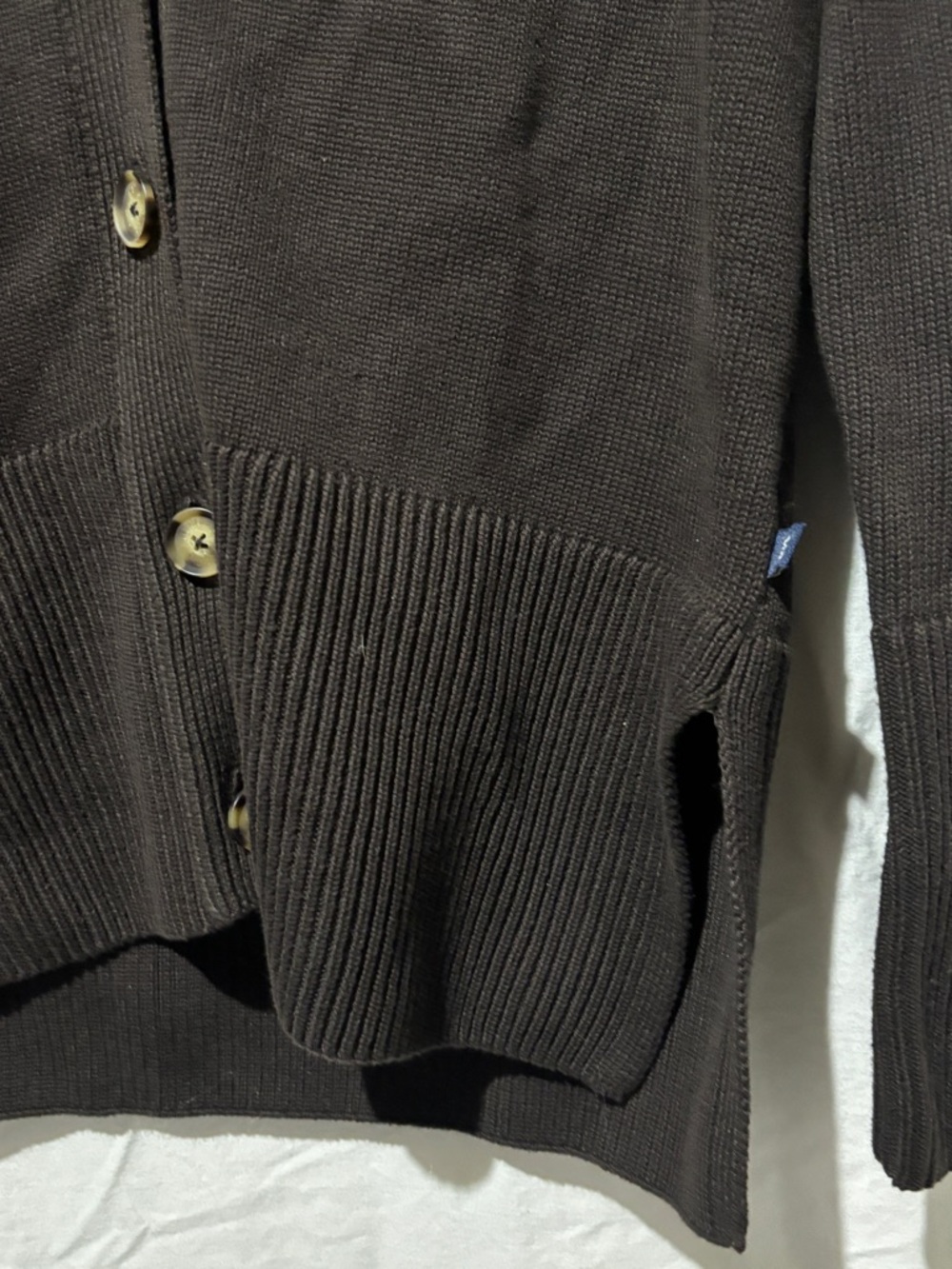GAP 100% Cotton cardigan in dark brown BMWOT - Picture 2 of 9